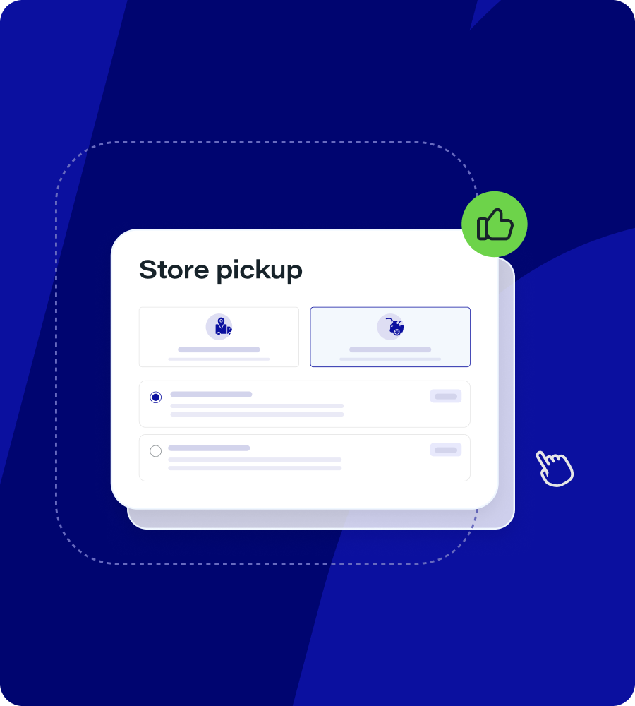 خيارات الاستلام من المتجر